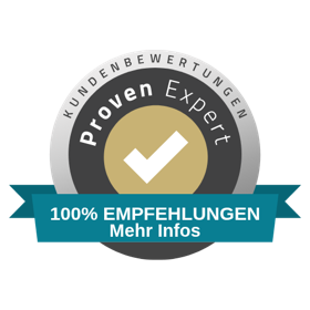 ProvenExpert: 100% Empfehlungen